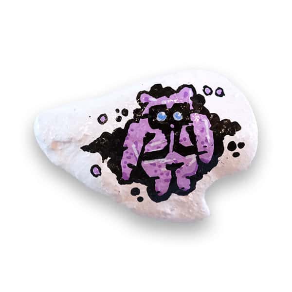 Een happy stone voorbeeld op een klein steentje