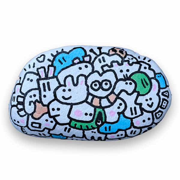 Een nieuwe stijl doodle stone